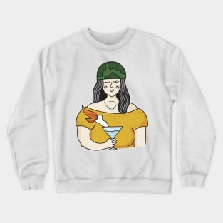 Ukrainian Girl with Molotov Cocktail Strong Women from Ukraine Crewneck Sweatshirt